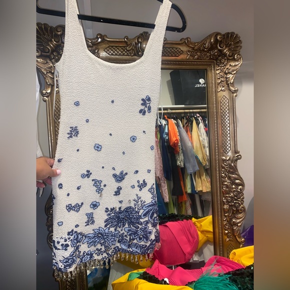 STAUD Le Sable Floral Beaded Minidress sz 4 NWT - Picture 7 of 10